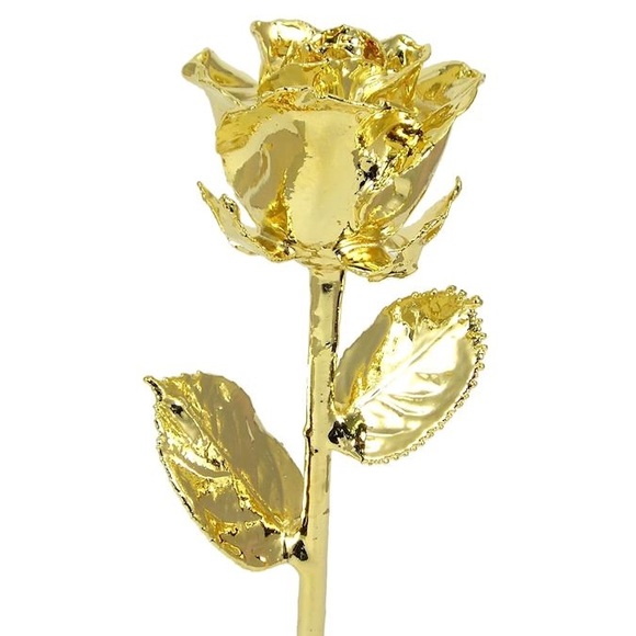 24KT Yellow Gold Dipped Valentines Day Rose 🌹 - Picture 1 of 2